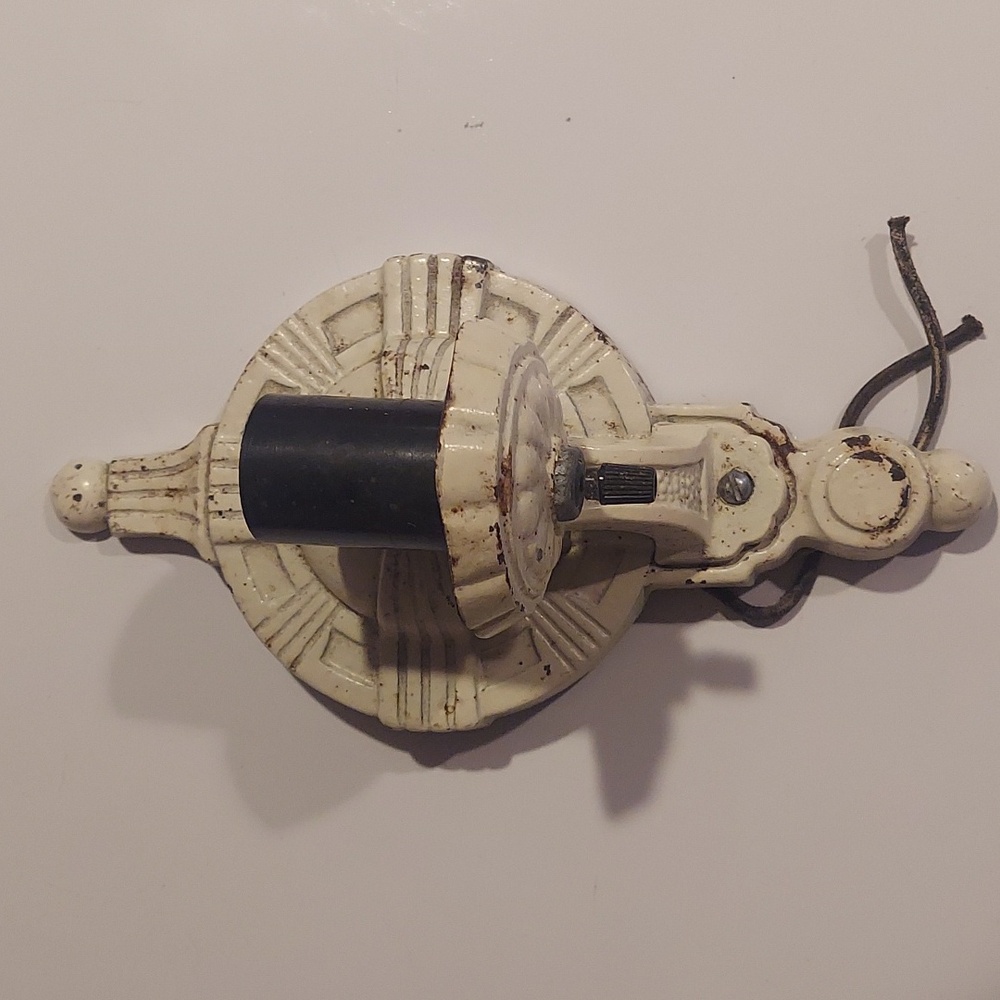 Art Deco Cast Iron Wall Sconce Light